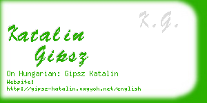 katalin gipsz business card